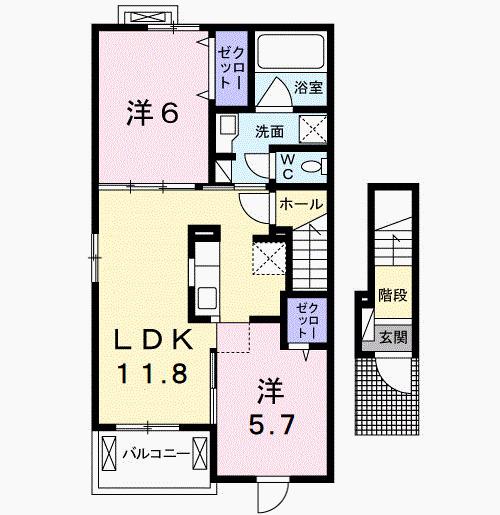 ラフィーネ（201） 間取り図画像