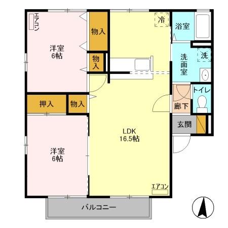 コーポセブン　Ｃ（102） 間取り図画像