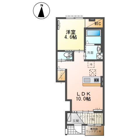 仮)ユニヴァリィⅡ鶴田町新築アパート 間取り図画像