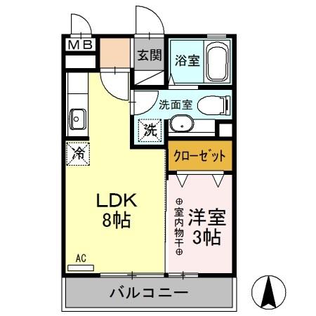 クレール シャンブル（307） 間取り図画像