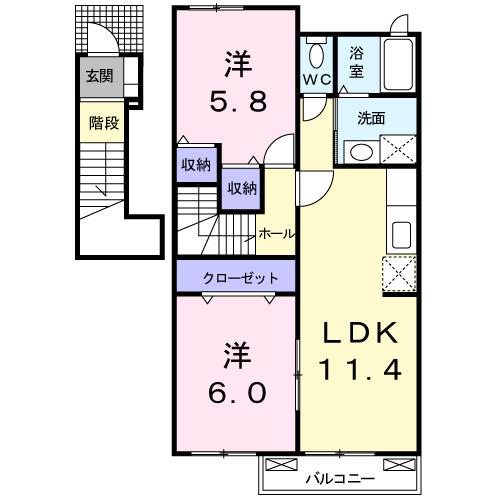 グランデ・フォレスタＥ（203） 間取り図画像
