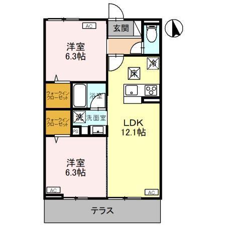 CLASSEUM元今泉（105） 間取り図画像