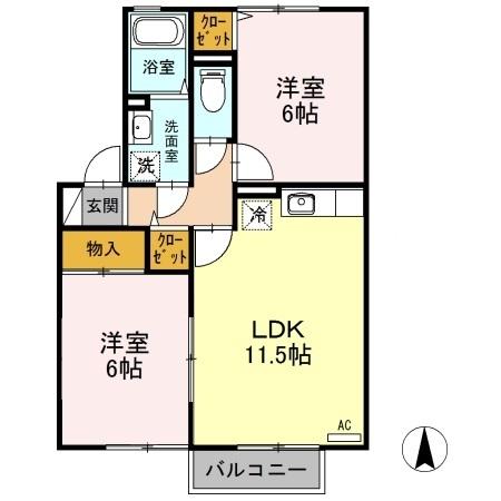 ラスリーズ（103） 間取り図画像
