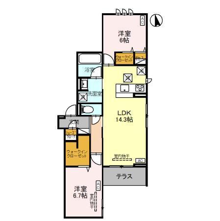 TORISIAS簗瀬（101） 間取り図画像