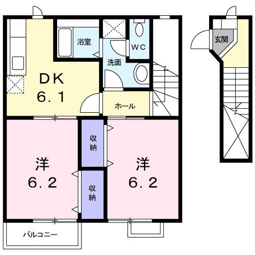 サニーハウス（202） 間取り図画像