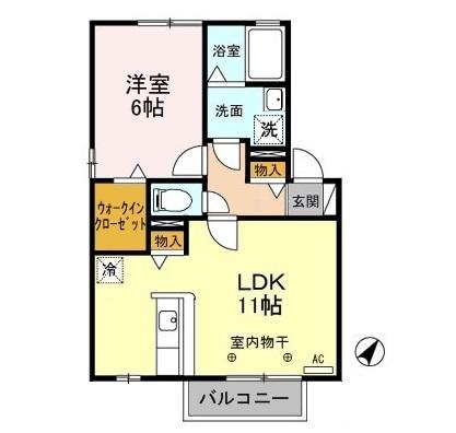 パストラル　Ⅱ Ａ（202） 間取り図画像