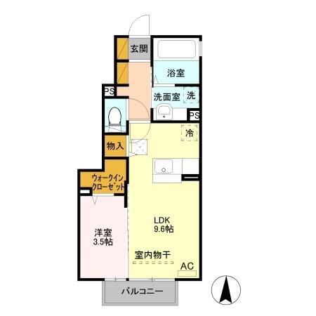 ハーベストコート　Ｂ（101） 間取り図画像