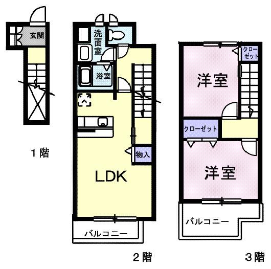 アルドールＢ（202） 間取り図画像