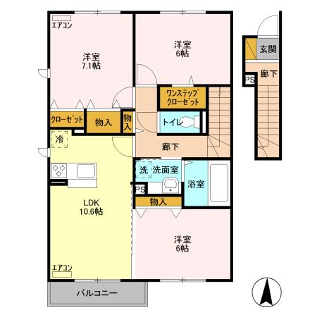 ペイサージュ　Ｂ（202） 間取り図画像