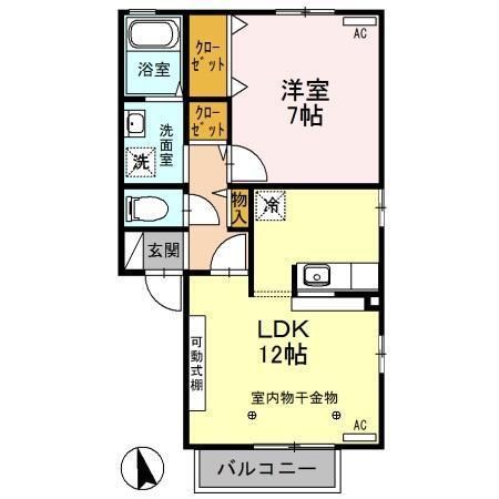 プレアデス･コート　Ｅ（201） 間取り図画像