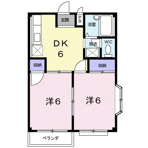 エルディム稲和Ａ（201） 間取り図画像