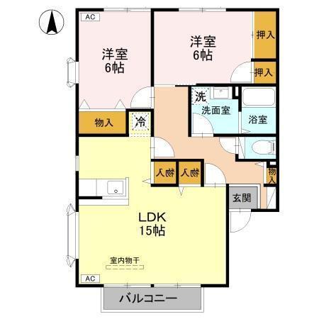 ニューメゾンド・クレール　Ｂ（202） 間取り図画像