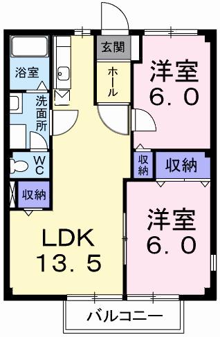メゾンドファミーユＢ（201） 間取り図画像