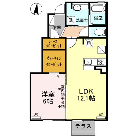 すずの木アパートメント（102） 間取り図画像