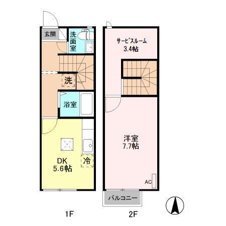リースランドＩＰ　Ｆ（102） 間取り図画像