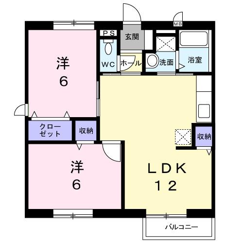 フォンテーヌⅡ（205） 間取り図画像