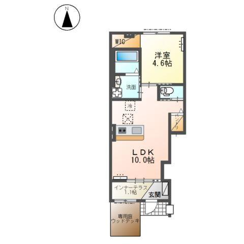 高根沢町新築アパートC棟 間取り図画像