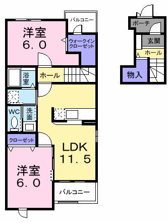 アルスターＢ（202） 間取り図画像
