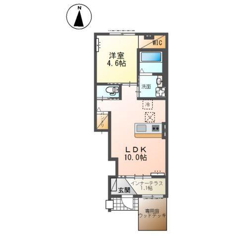 高根沢町新築アパートC棟 間取り図画像