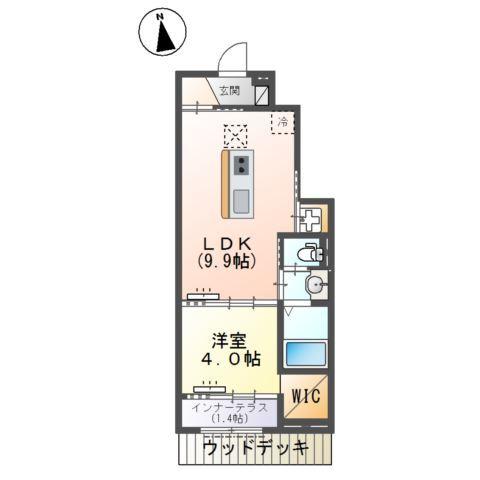 高根沢町新築アパートB棟 間取り図画像