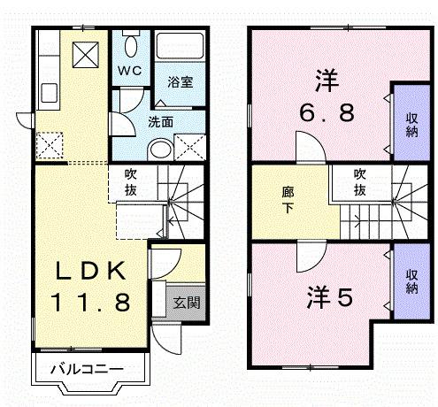 さくらコリーヌＣ（101） 間取り図画像