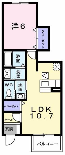 フルジーナＡ（102） 間取り図画像