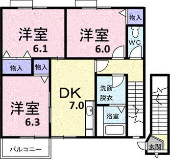 ソリアード　プリモ（203） 間取り図画像