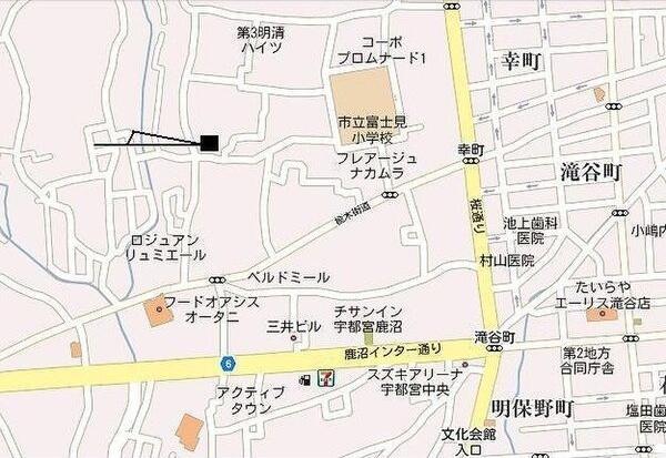 福正ハイツE(2DK)（202） 地形図・案内図