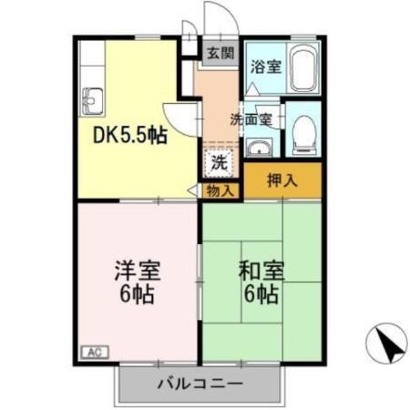 ゴールドバレー（202） 間取り図画像