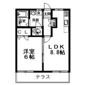 ハイツボヌールA・B（B101） 間取り図画像