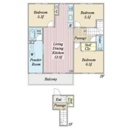 エスリーア　アオ（Ｅ） 間取り図画像