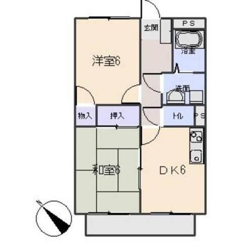 サープラスⅡ市川　A・B（B101） 間取り図画像