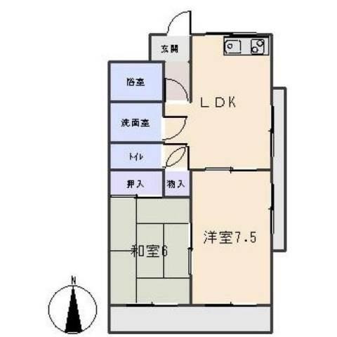 ファミール高畑（202） 間取り図画像