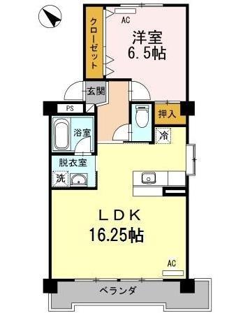 野本ハイツ駅西（403） 間取り図画像