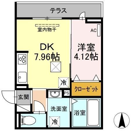 つむぎテラシア弐番館（101） 間取り図画像