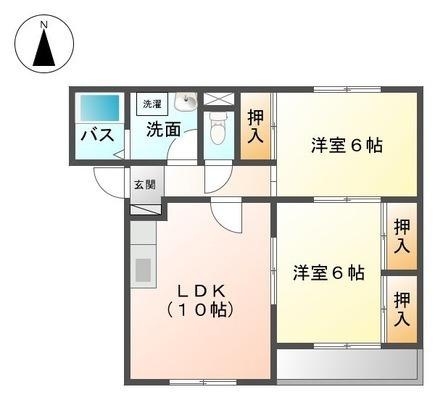 サニーパレス北野Ｃ（102） 間取り図画像