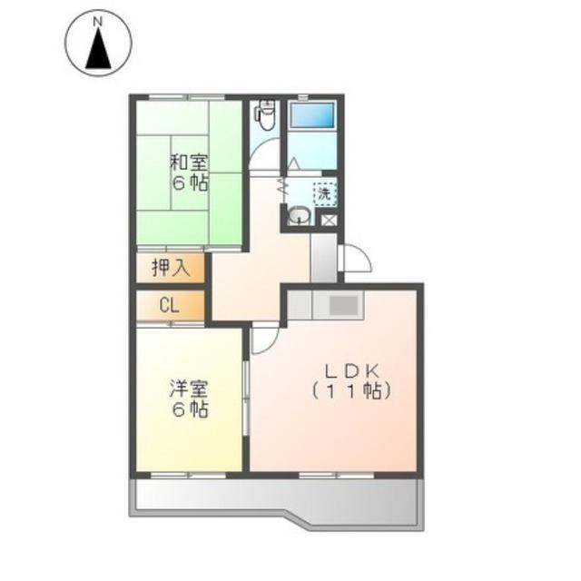 コーポ真宮（202） 間取り図画像