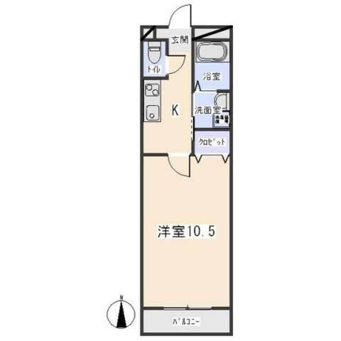 アンプルール　リーブル　さつき（203） 間取り図画像