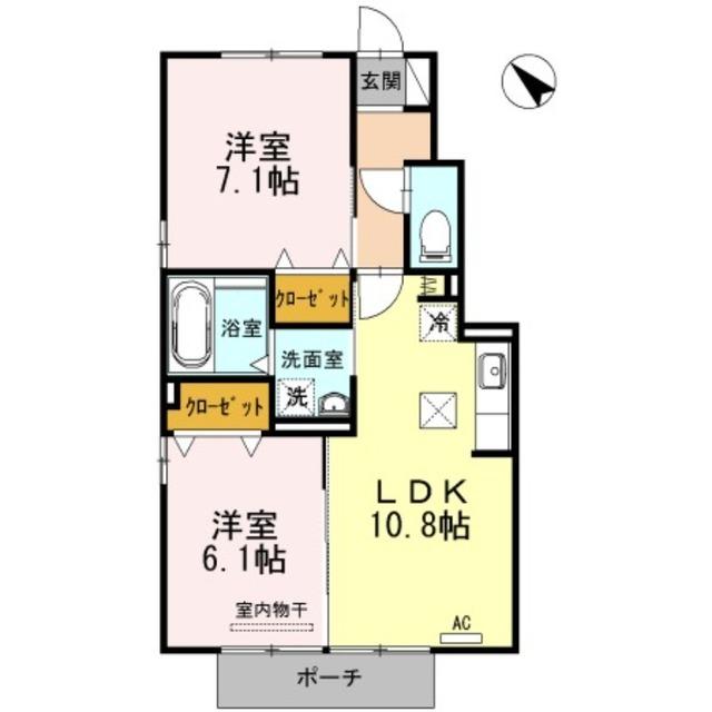 Ｄ−ＳＱＵＡＲＥ（105） 間取り図画像