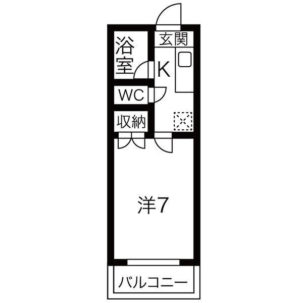 岡崎第８東海ビル（402） 間取り図画像