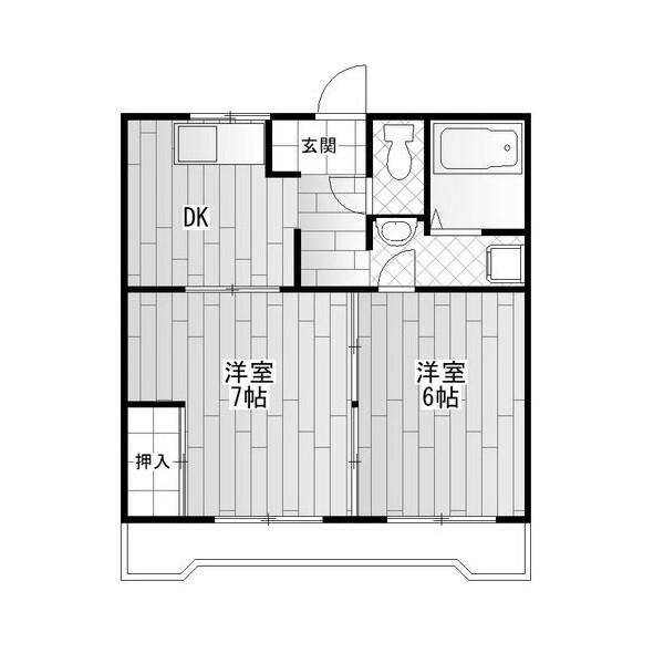 コーポ東荒子Ｂ（B203） 間取り図画像