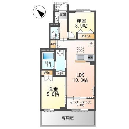 ウィルヴィレッジ弐番館（101） 間取り図画像