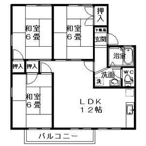 アパルトマン竜美台１（102） 間取り図画像