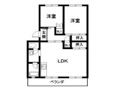 杉山コーポＣ（201） 間取り図画像