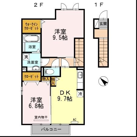 Ｄ−ＳＱＵＡＲＥ（205） 間取り図画像
