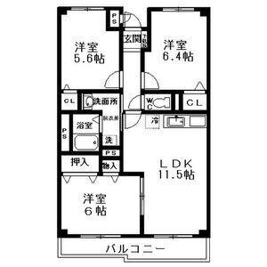 ラフィーネＫ（502） 間取り図画像
