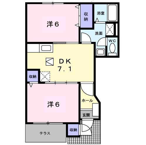 メゾン・グランドールＢ（102） 間取り図画像