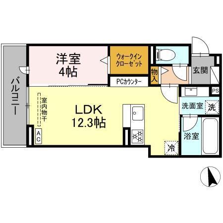 D-avance戸崎元町（303） 間取り図画像