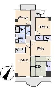 天神山マンションⅡ号館（210） 間取り図画像