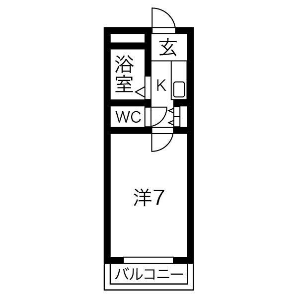 エバーグリーン明大寺（202） 間取り図画像